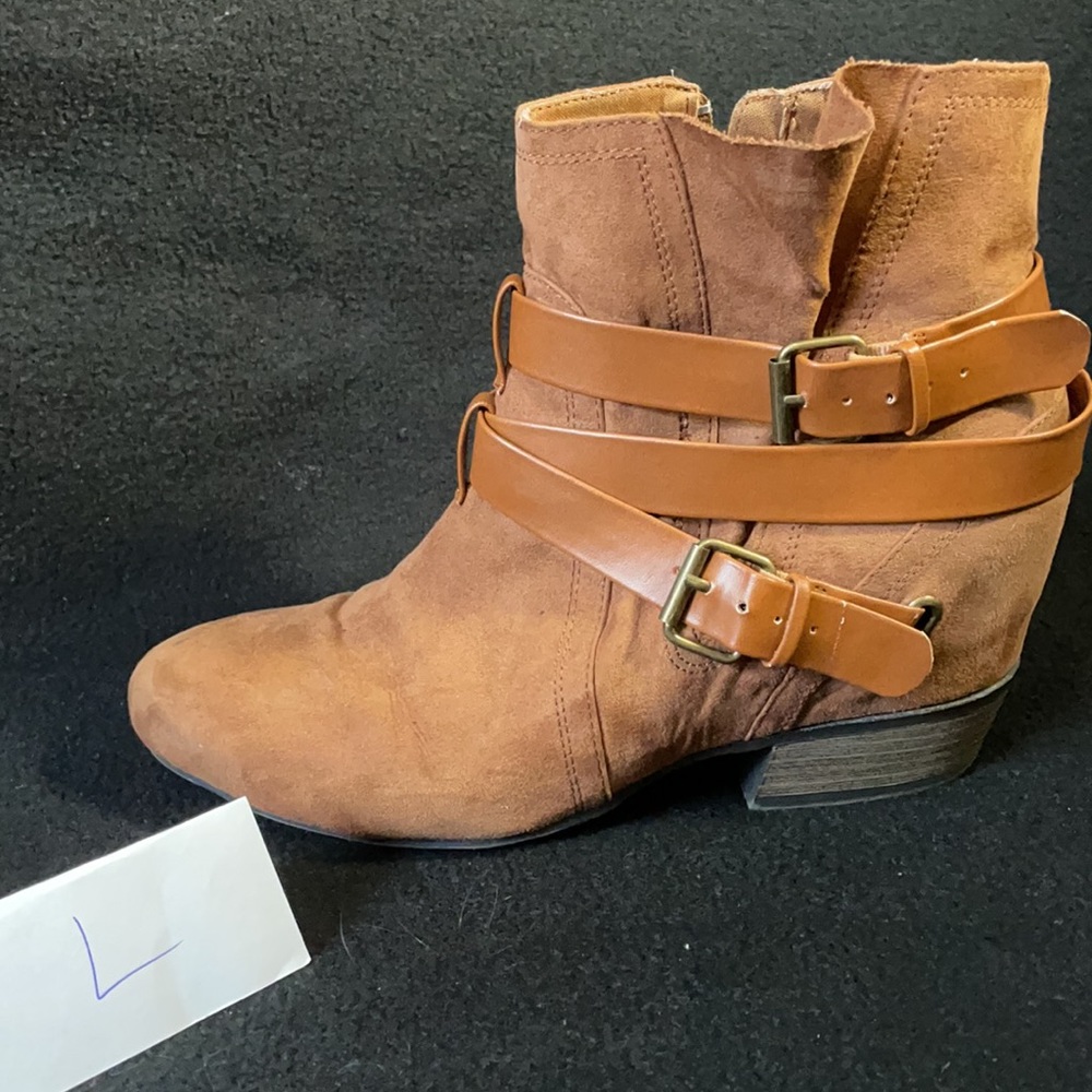 Tan Belted Booties - Picture 8 of 11